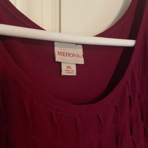 Dark red / maroon Merona blouse - Picture 5 of 6